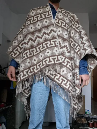 Ruana de lã de alpaca