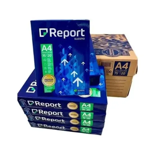 PAPEL A4 BRANCO 75G/M2 REPORT 210X297MM - CAIXA C/10 RESMAS
