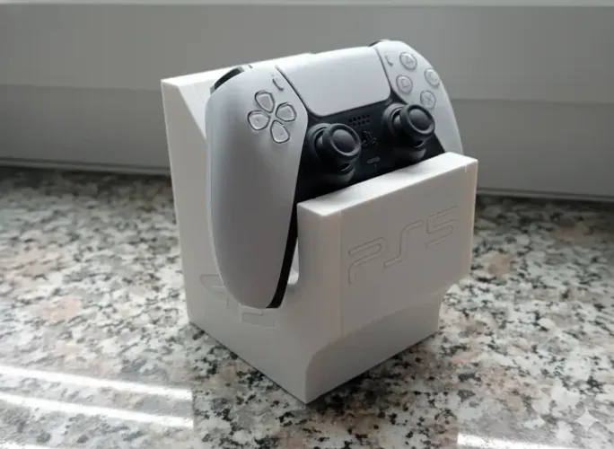 Suporte PS5 para Controle - Organizador Premium Branco (Estilo Oficial)