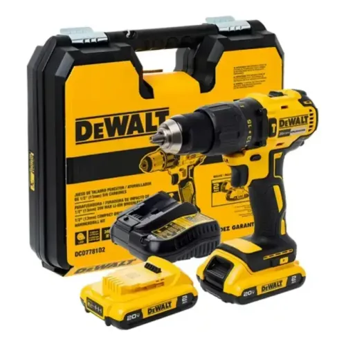 PARAFUSADEIRA 20V DEWALT C/ IMPACTO MOTOR BRUSHLESS C/ 2 BATERIAS 2.0 AH MAX LITIO