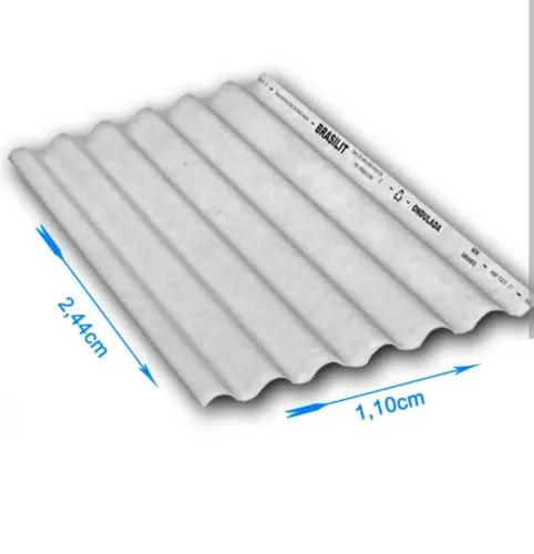 Telha de fibrocimento Brasilit 2.44x1.10 5mm na promoção de $85 por $76 a unidade