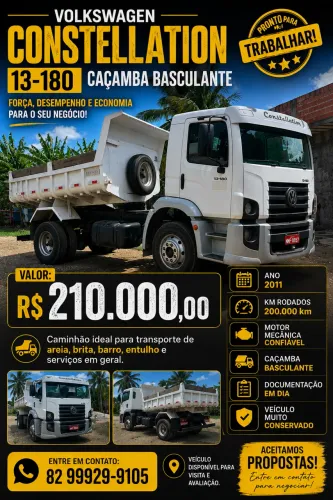 VENDO CAÇAMBA VOLKSWAGEN CONSTELLATION 13-180