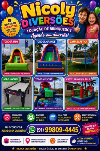 Nicoly diversões locação de brinquedos
