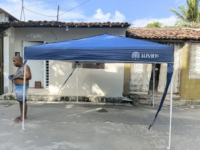 Tenda Gazebo 3x3m tubular seminova