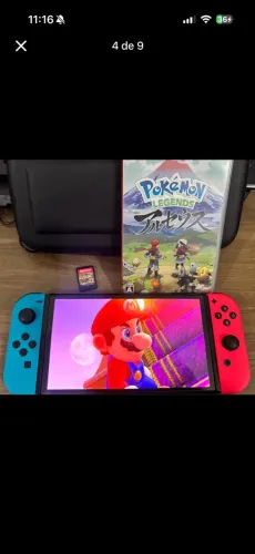 Nintendo Switch OLED + 2 Jogos Físicos | Zelda + Pokémon Legends