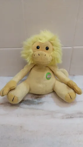 Pelúcia colecionável do Mico Leão Dourado - Guaraná Antarctica Caçulinha