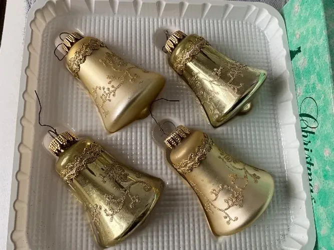 Sinos de enfeite de Natal de vidro
