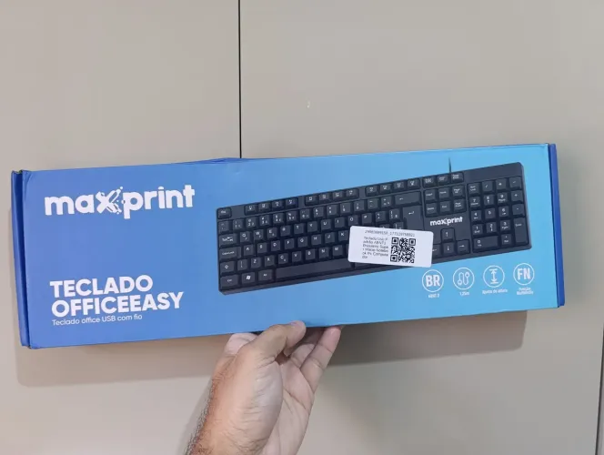 Teclado MAXPRINT OfficeEasy Com Fio USB Novo/Caixa