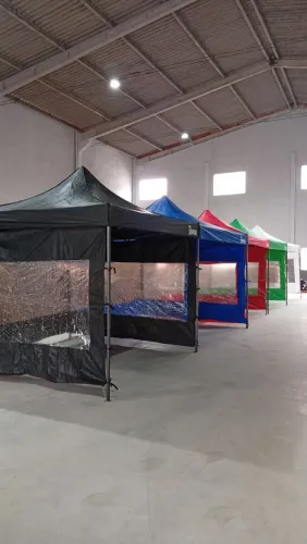Kit Tenda Sanfonada 3x3 com parede lateral completa