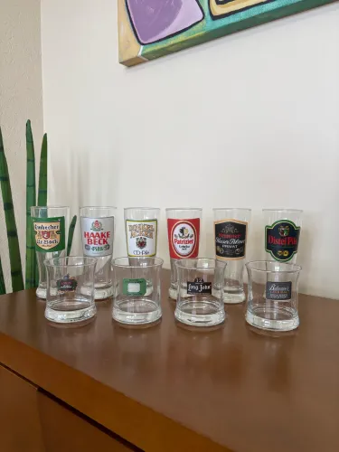 10 Copos Antigos Vintage Cerveja e Whisky - Colecionáveis