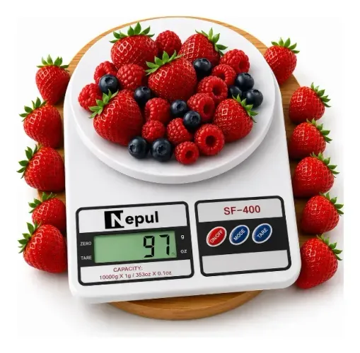 Balança Digital Precisão até 10kg Cozinha Cor Branco com Tara NOVA