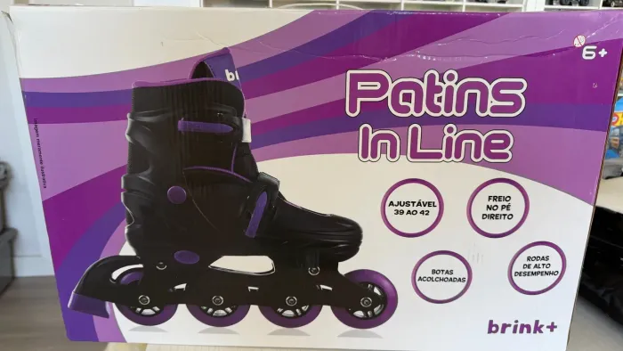Patins Novo, na caixa