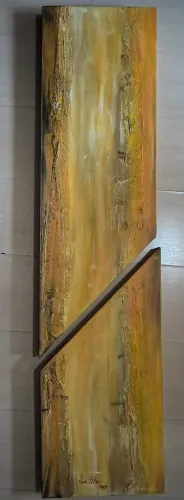 Quadro pintura abstrata de artista visual contemporânea gaúcha.