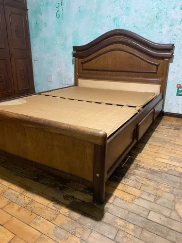 Cama Casal Madeira Maciça Usada