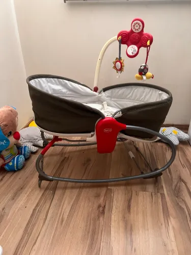 Moisés ergonômico lindo ! Toca melodias acende luzes reclinável ! Unissex Ac cartão