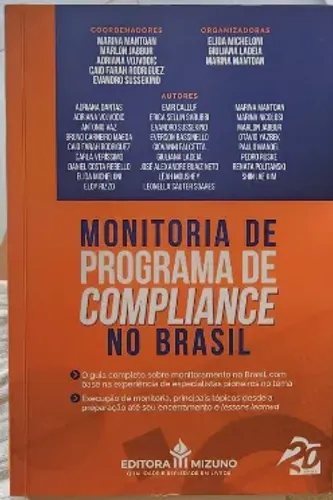 Livro Monitoria de Programa de Compliance no Brasil - Editora Mizuno (2022) - NOVO
