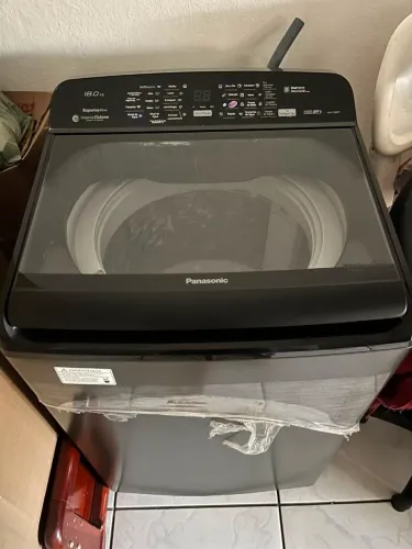 Máquina De Lavar Panasonic Antibacteria AG 18kg Titânio