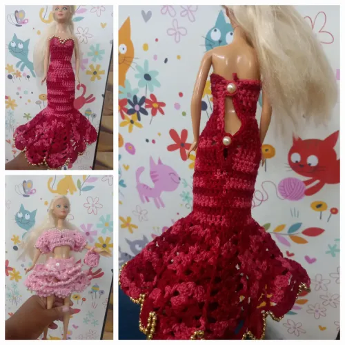 Roupa de barbie em crochê 