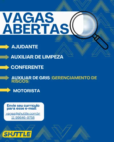 VAGAS DE EMPREGO-SHUTTLE