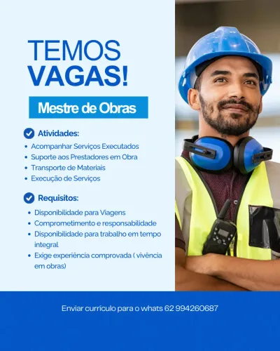 Contrato Mestre de Obras