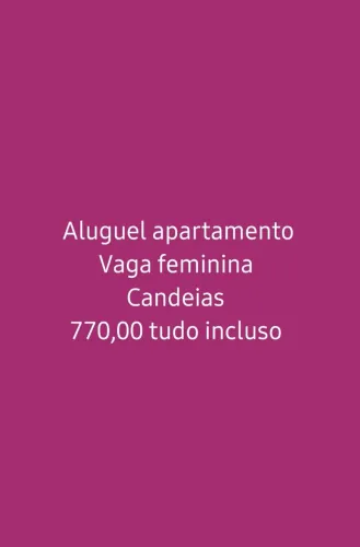 Vaga feminina no Candeias