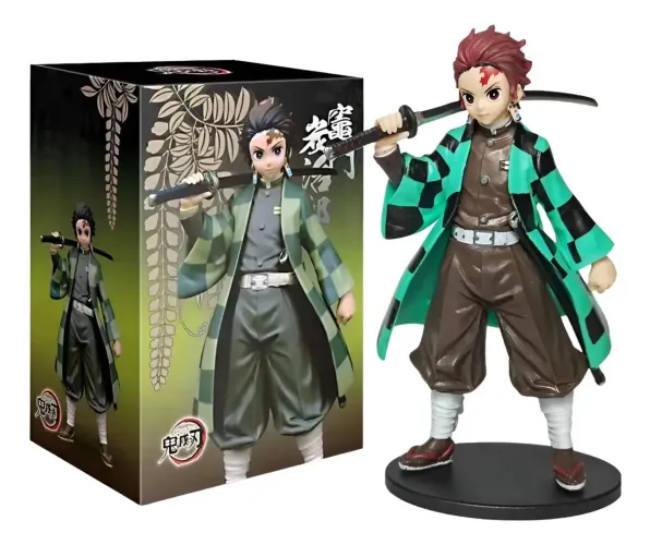 Boneco Demon Slayer Tanjiro Kamado Kimetsu no Yaiba Action Figure 14cm