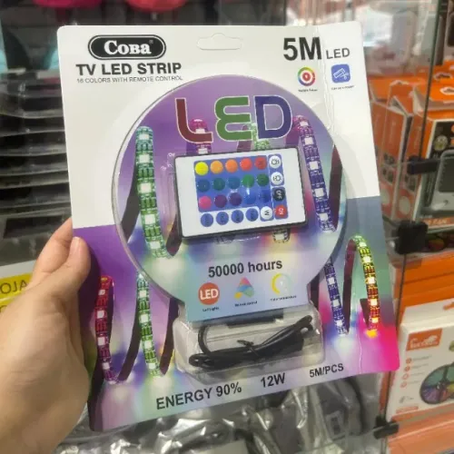 FITA LED RGB 5 METROS COM CONTROLE REMOTO