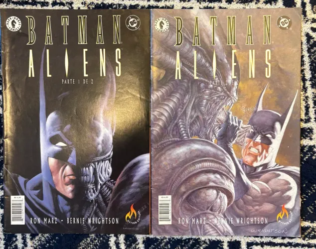 Batman versus Aliens 2 edições DarkHorse 1997