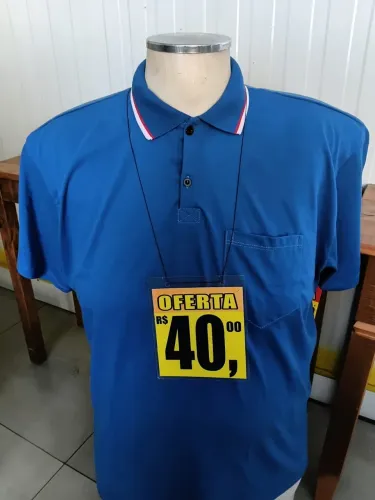 CAMISETA PLUS SIZE, GOLA POLO e COM BOLSO em liquidação!