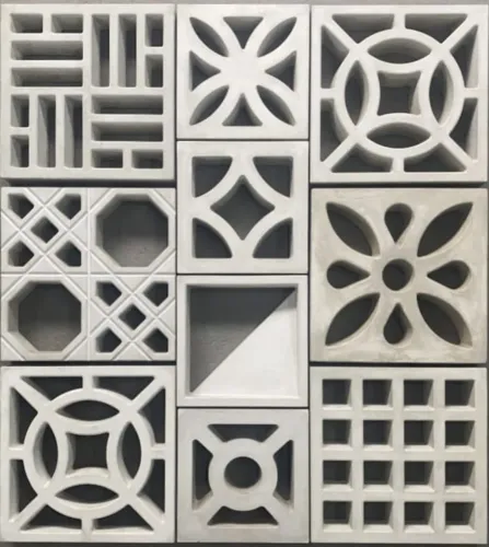 Blocos de ventilação cobogó e pingadeiras 