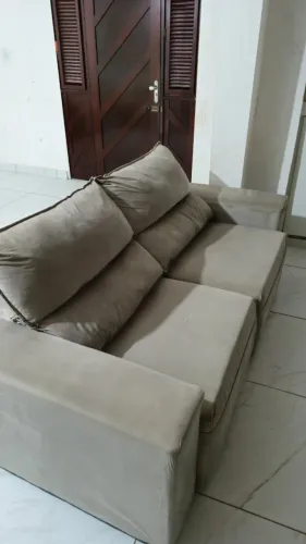 Vendo Sofá Retrátil/Reclinável México 3 Lugares 200cm em Veludo Cinza