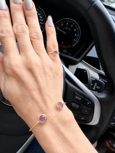 Conjunto ouro rose 18k vivara  