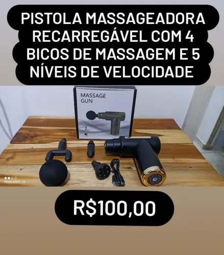 Massageador recarregável com 4 bicos para todo o corpo /DESCONTO IMPERDÍVEL