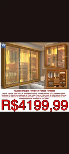 Guarda Roupa Royale 3 Portas