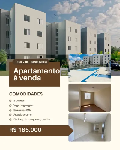 Apartamento Novo Total Ville - Santa Maria - Aceita Financiamento