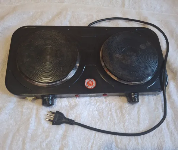 Fogão portatil elétrico 2 bocas