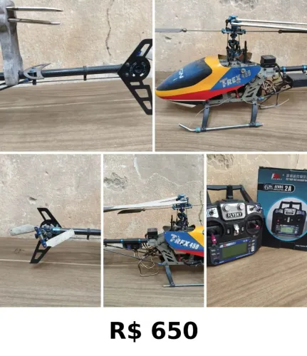 Helimodelo com rádio controle trex450