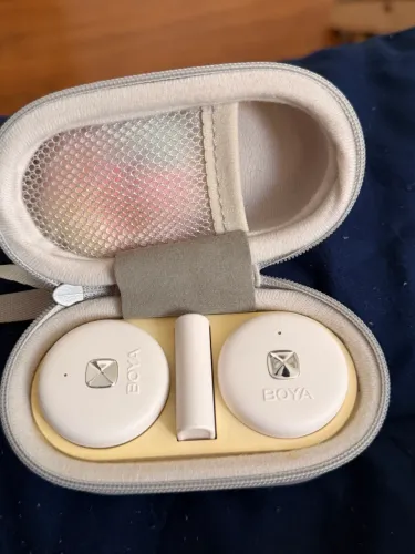 MICROFONE SEM FIO LAPELA BOYA ENTRADA USB C BRANCO