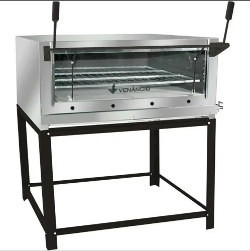 FORNO INDUSTRIAL VENÂNCIO ROMA INOX 90 C/ PEDRA REFRATÁRIA FIRI90