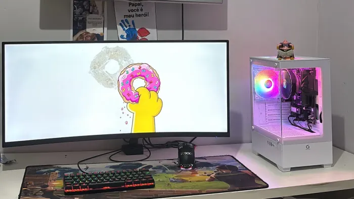 Vendo ou troco - pc gamer completo novo e garantia - r5 3400g + monitor 22 + kit completo