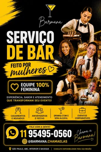Serviço para festas e eventos feito por mulheres 