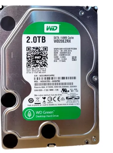 HD 2tb WD Green seminovo