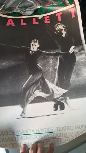 Lindo pôster Sttutgard ballet Márcia Haydée med 50x60 em dinheiro