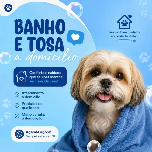 Banho e Tosa feito a domicilio