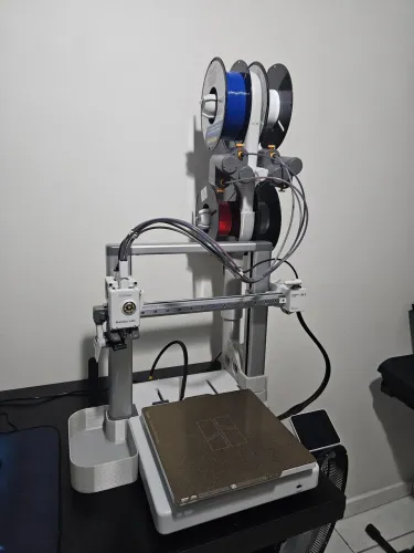 Impressora 3D prateada Bambu Lab A1 Combo AMS Lite