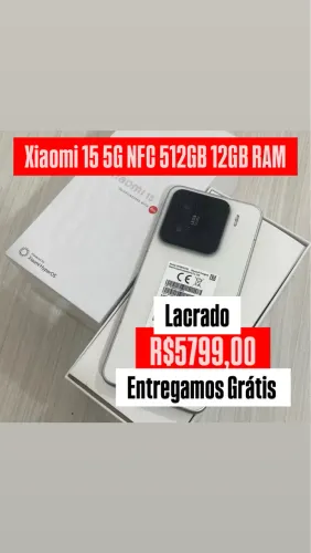 Mi Xiaomi 15 5G NFC 512/12-Branco Lacrado Versão Global
