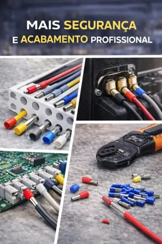 Terminais Elétrico Tubular Ilhós 1200 Unidade 0,5mm Até 10mm