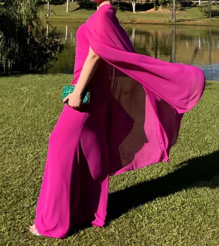 Vestido fúcsia de festa