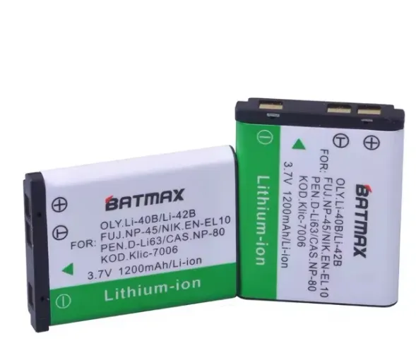 2 Baterias Batmax Li-42B EN-EL10 Casio Np80 Klik K7006 Philco Pc14R Fujifilm Np45 Dl-I63