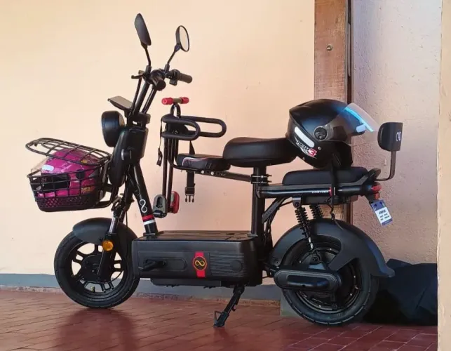 Bicicleta Elétrica Nado C2 1000W - Seminova + Kit Infantil Completo